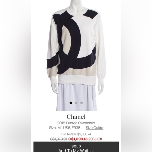 Chanel size 2 2018 printed cotton sweatshirt - Picture 14 of 14